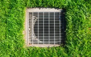 simple catch basin installed on low lying part of florida property